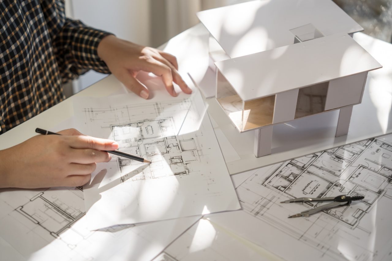 architecture drawing on architectural creative project business architecture
