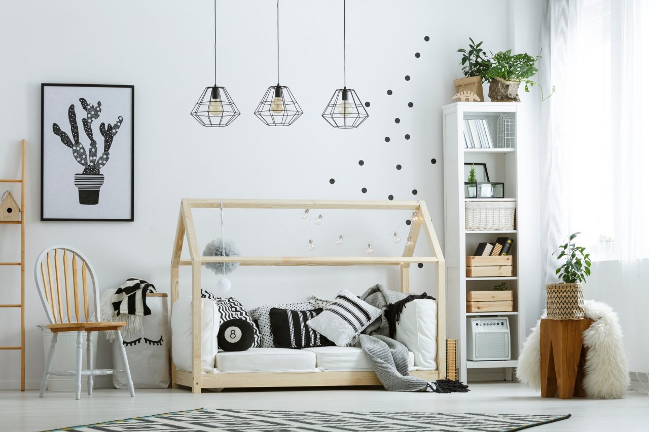 white furniture in room 1